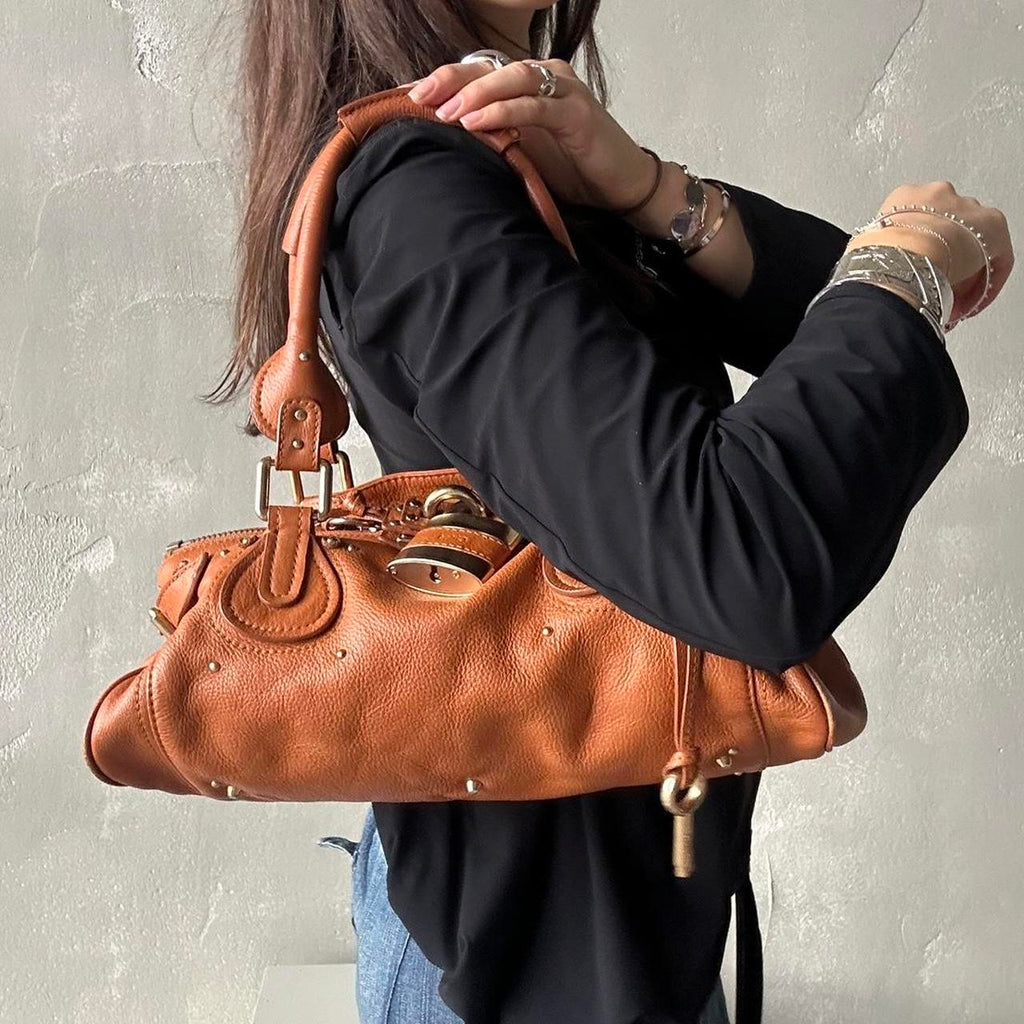 PreOwned Iconic Chloé Paddington Bag in Tan leather