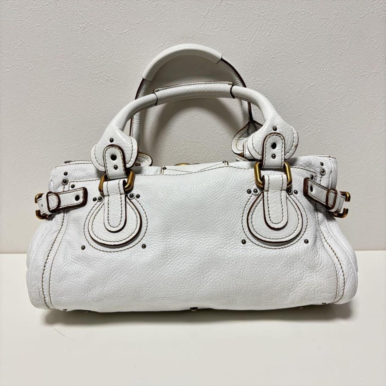 Vintage Authentic White Chloé Paddington Bag