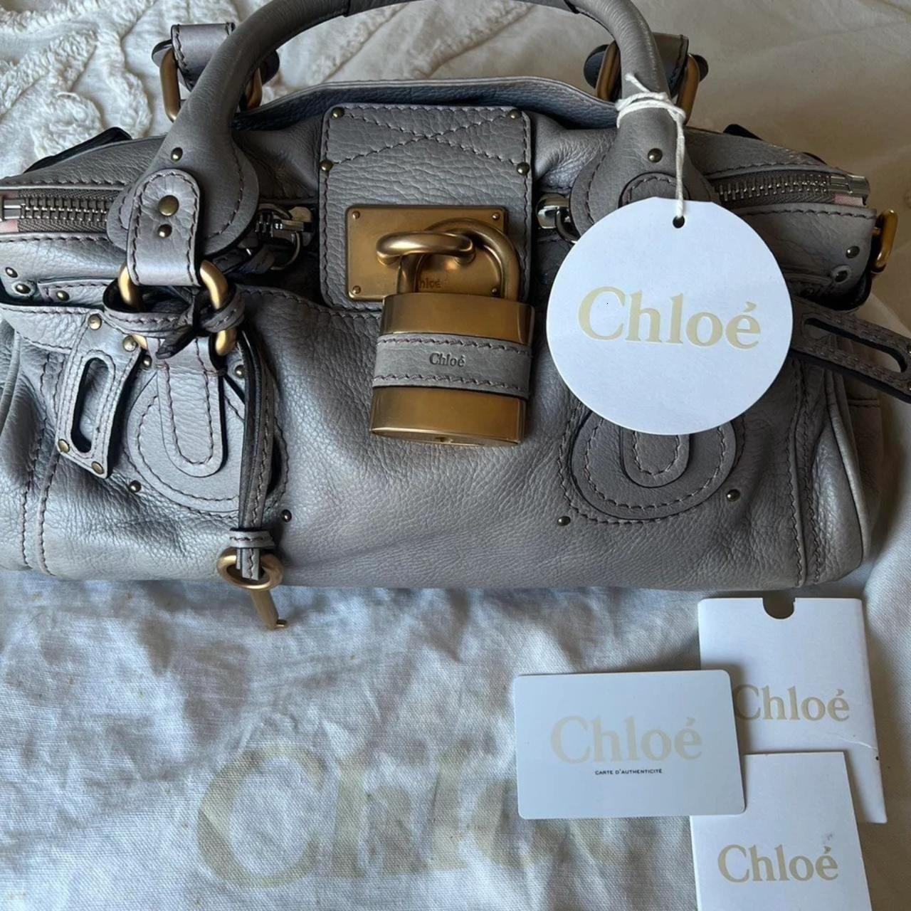 Gorgeous Authentic Grey Chloé Paddington Bag