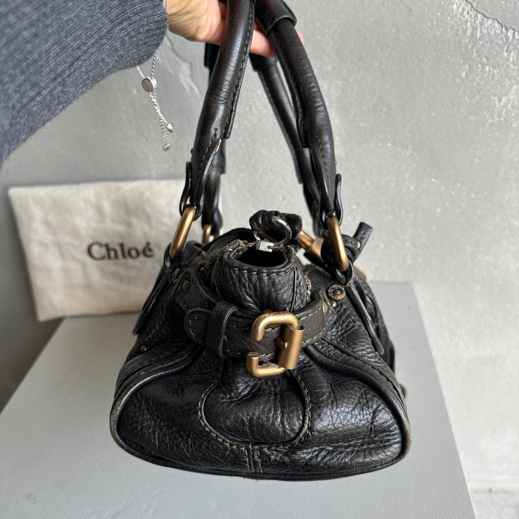 PreOwned Iconic Chloé Paddington Bag khaki / Black leather
