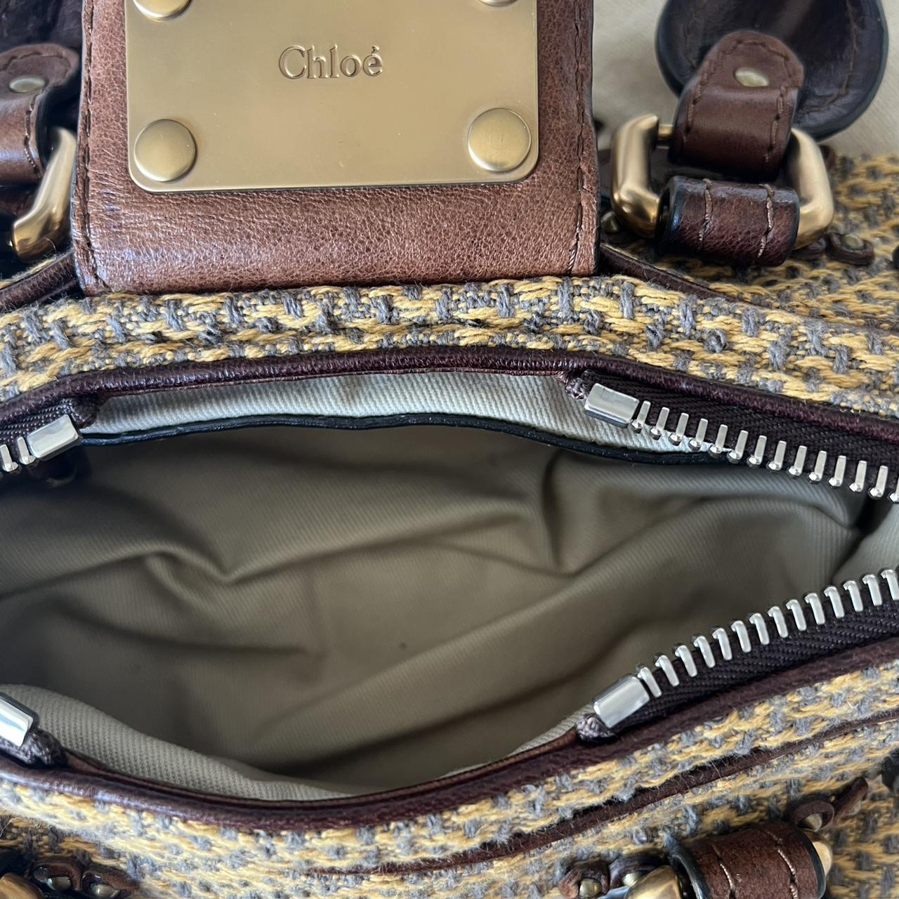 Authentic Rare Brown Tweed Mini Chloé Paddington Bag – Gold Hardware