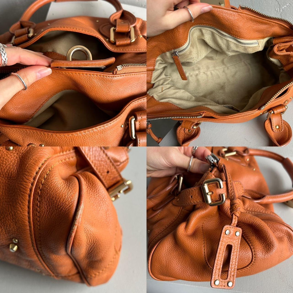 PreOwned Iconic Chloé Paddington Bag in Tan leather