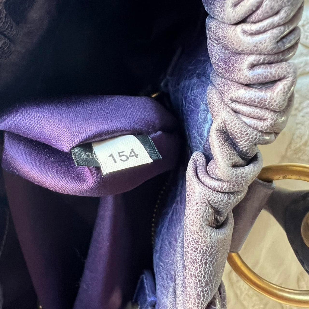 Authentic Miu Miu Vitello Bag – Purple with Gold Hardware