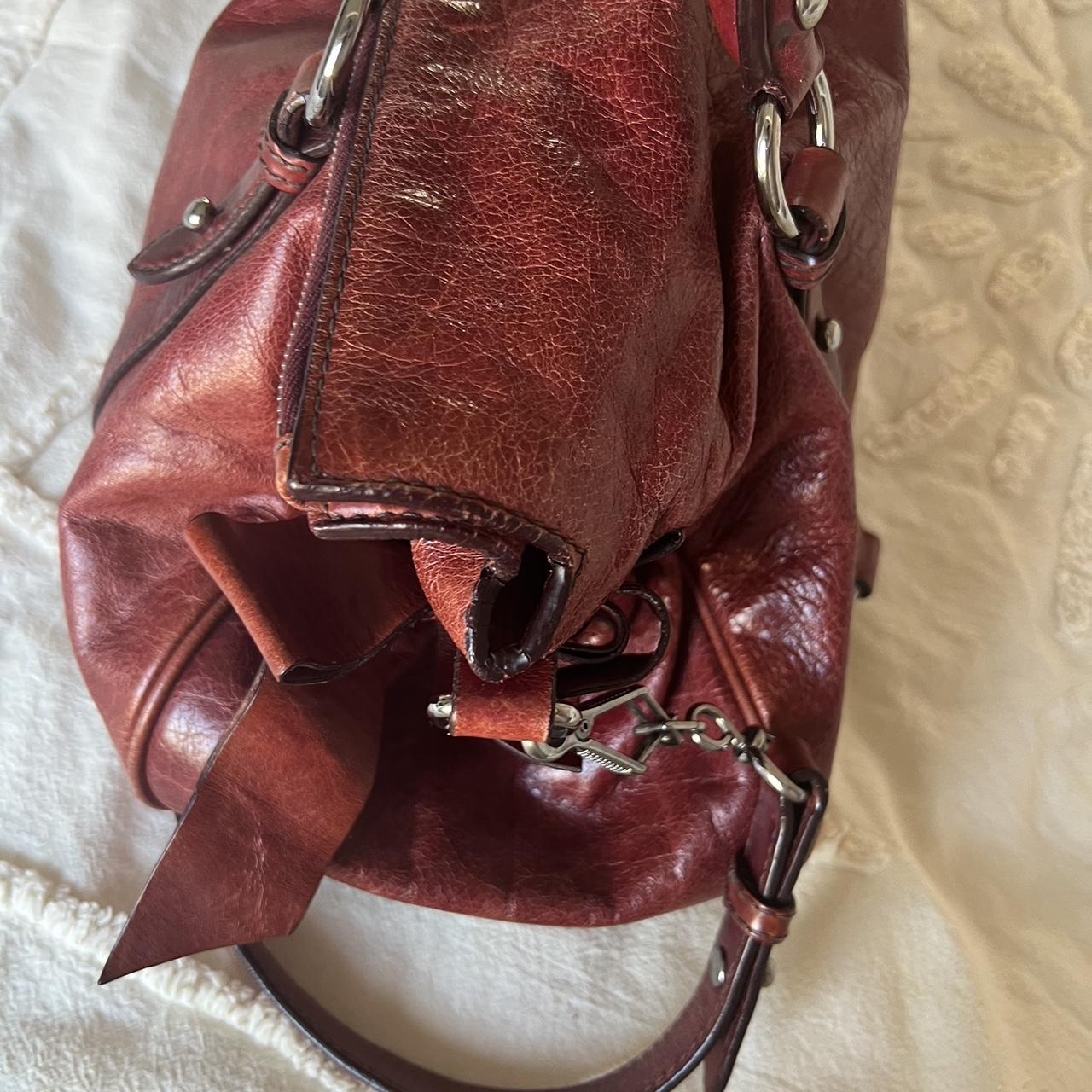 Authentic Burgundy Miu Miu Vitello Lux Bow Bag – Silver Hardware & Removable Strap