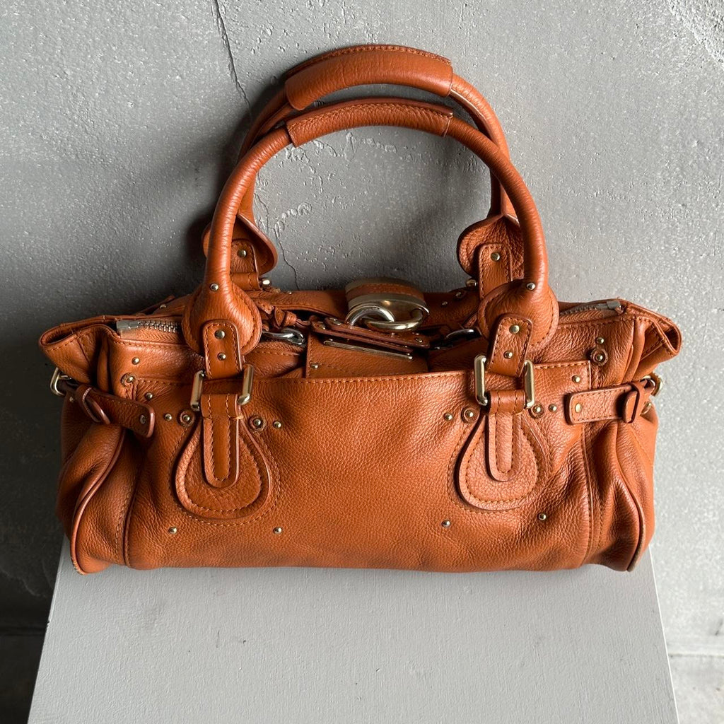 PreOwned Iconic Chloé Paddington Bag in Tan leather
