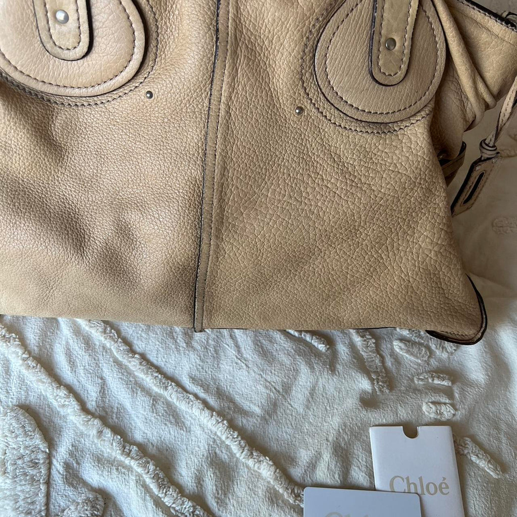 Authentic Tan Chloé Paddington Tote Bag – Silver Hardware