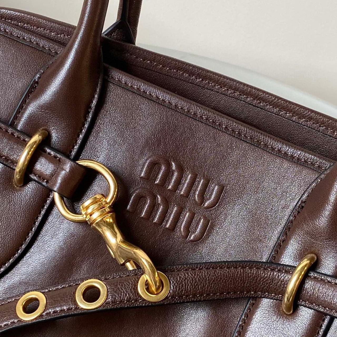 Authentic Miu Miu Heather Wood Tote