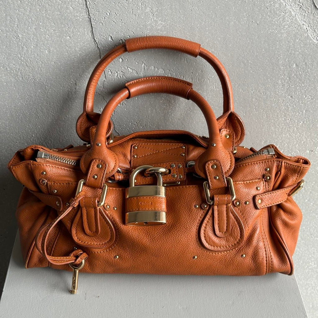 PreOwned Iconic Chloé Paddington Bag in Tan leather