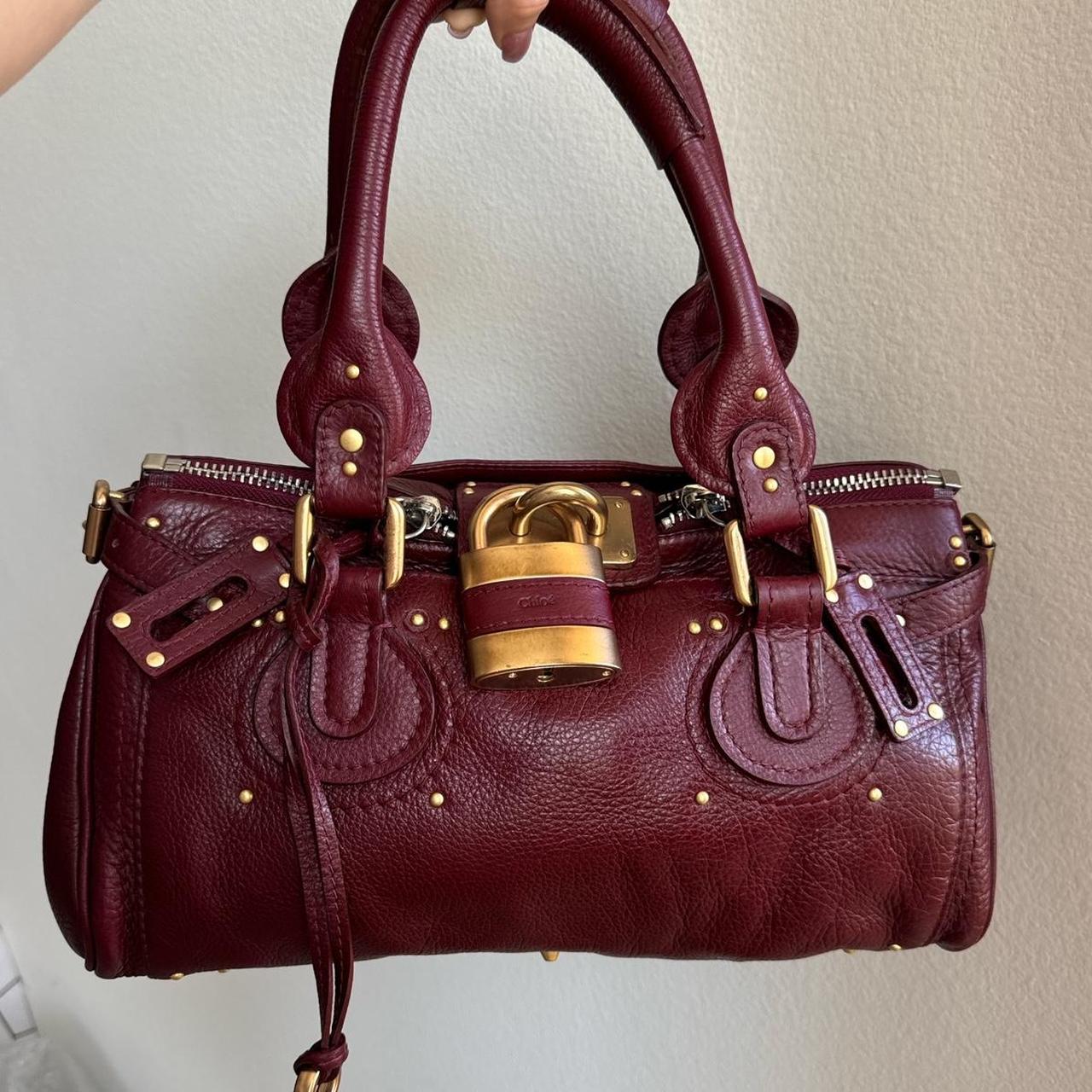 Authentic Burgundy Chloe paddington leather Preowned