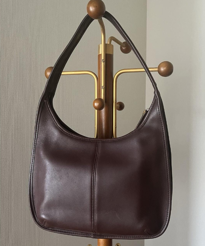 COACH Vintage 9033 Ergo Hobo Shoulder Dark Brown Leather Hand Bag Purse