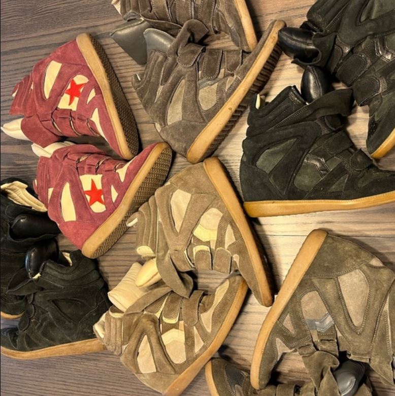 Isabel Marant Bekett Women's High-Top Sneakers in Anthracite