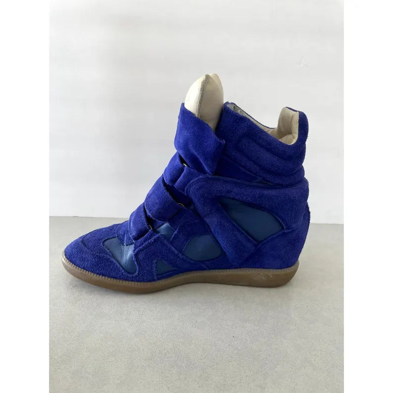 Isabel Marant Tricolor Suede and Leather Bekett Wedge Sneakers - EU sizes 37 to 41 (US 6.5–10.5 / UK 4.5–8.5)