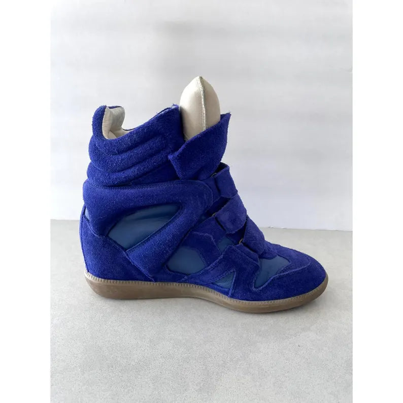 Isabel Marant Tricolor Suede and Leather Bekett Wedge Sneakers - EU sizes 37 to 41 (US 6.5–10.5 / UK 4.5–8.5)