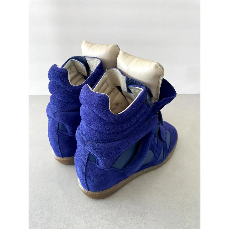 Isabel Marant Tricolor Suede and Leather Bekett Wedge Sneakers - EU sizes 37 to 41 (US 6.5–10.5 / UK 4.5–8.5)