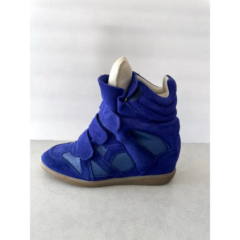 Isabel Marant Tricolor Suede and Leather Bekett Wedge Sneakers - EU sizes 37 to 41 (US 6.5–10.5 / UK 4.5–8.5)