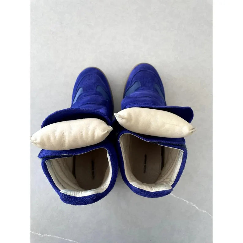 Isabel Marant Tricolor Suede and Leather Bekett Wedge Sneakers - EU sizes 37 to 41 (US 6.5–10.5 / UK 4.5–8.5)