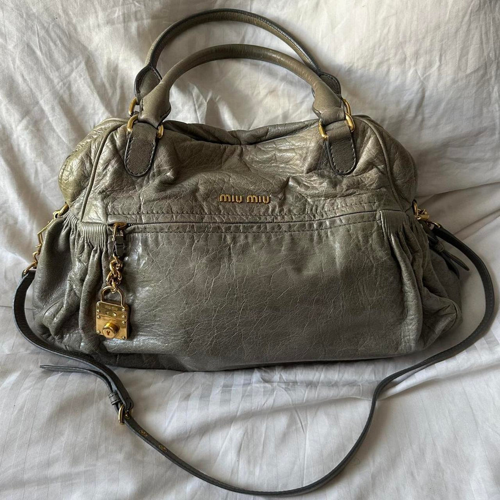 PreOwned MIU MIU NAPPA LEATHER MINI CHARM BAG