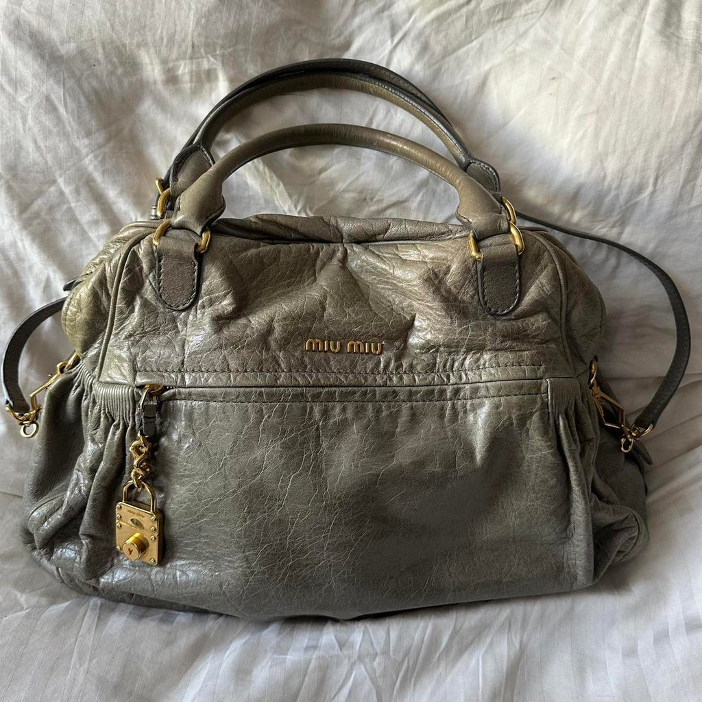 PreOwned MIU MIU NAPPA LEATHER MINI CHARM BAG