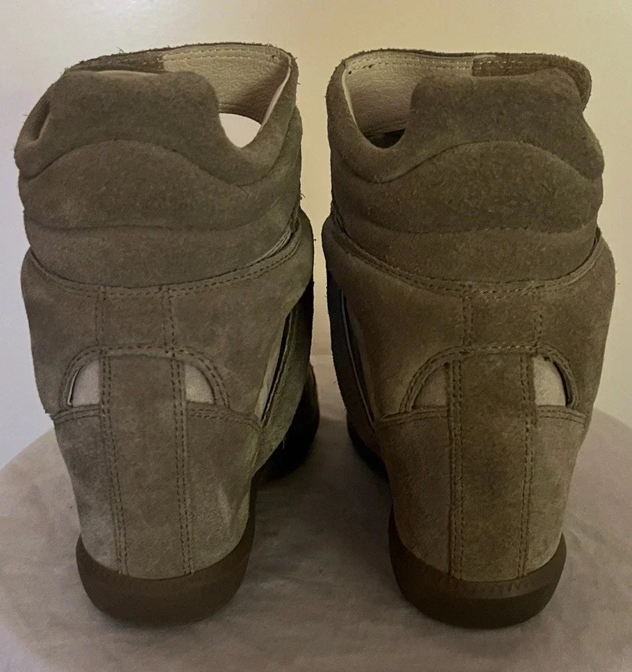Isabel Marant BEKETT  Suede Hidden Wedge Sneakers Shoes