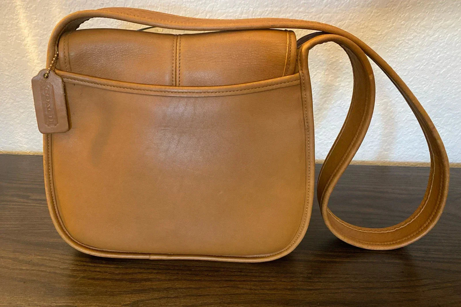 RARE Vintage Coach Ergo Flap 9034 Brown Glove Tanned Leather Excellent Condition